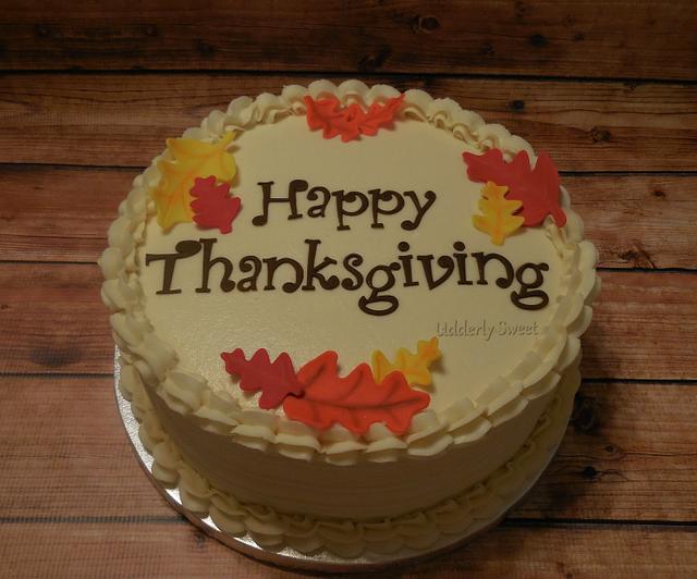 Thanksgiving Cake - Decorated Cake by Michelle - CakesDecor