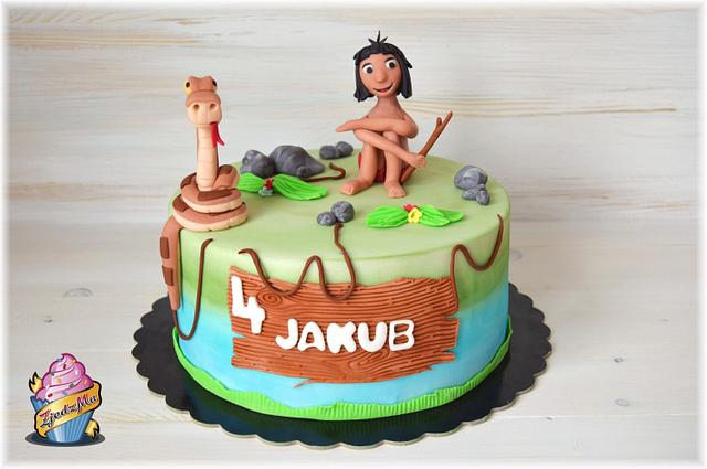 Egg- less Mowgli Jungle Book Photo Cake