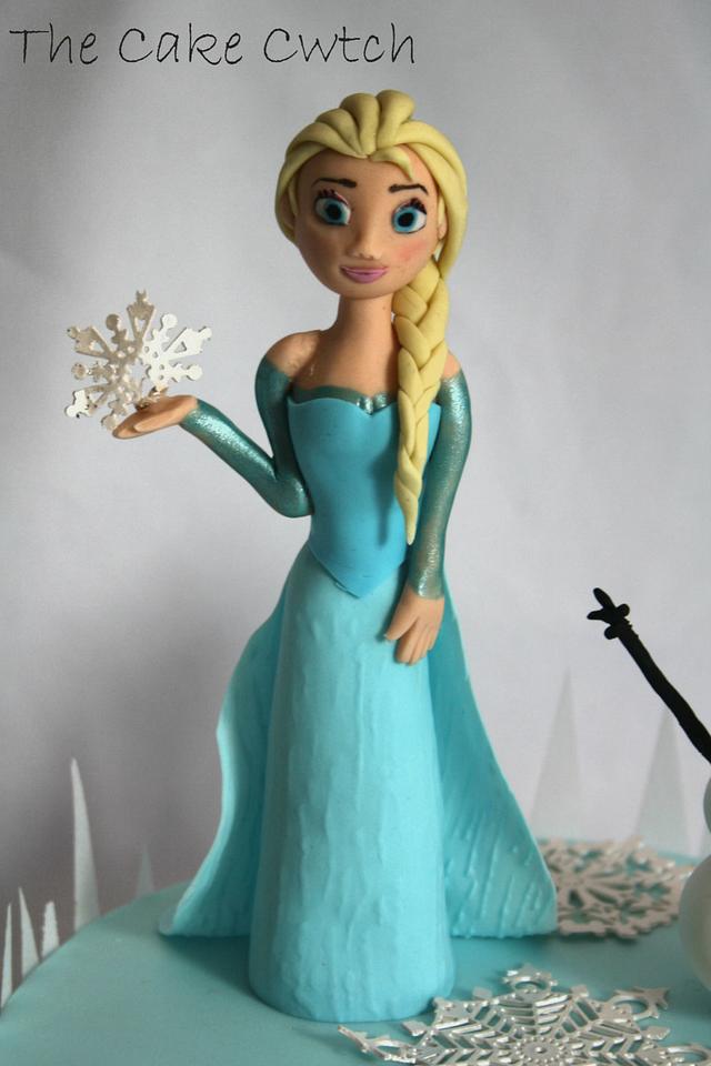 Gumpaste Elsa - Decorated Cake by The Cake Cwtch - CakesDecor