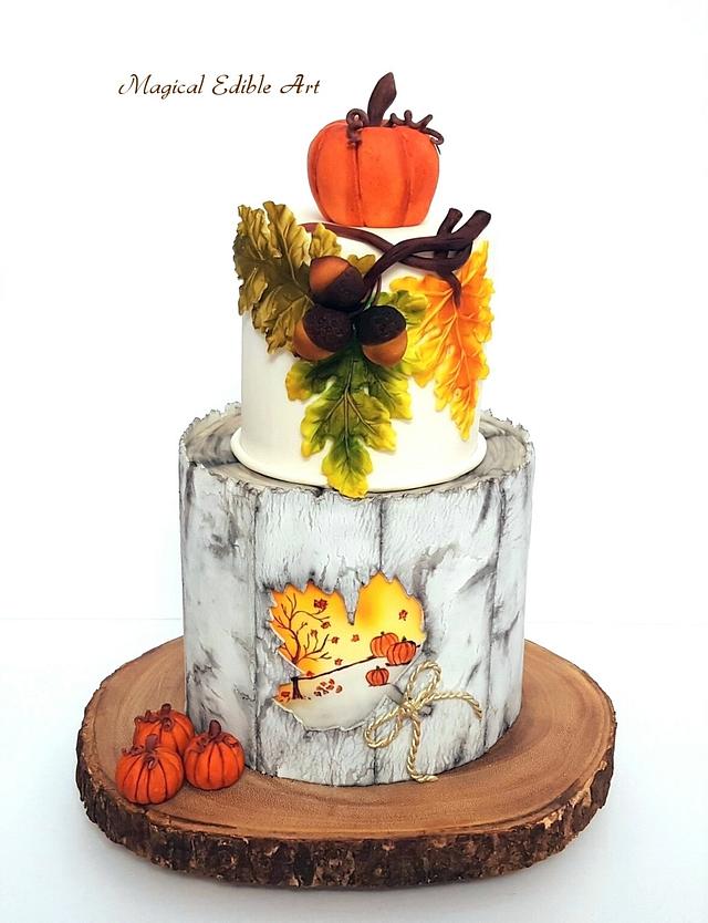 Autumn-Inspired Cake - Decorated Cake by Zohreh - CakesDecor