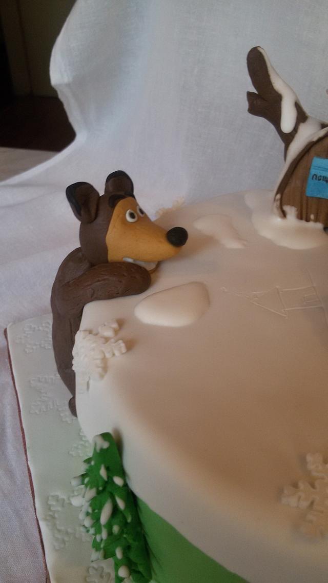 Winter Masha And The Bear Cake By Alice Cakesdecor
