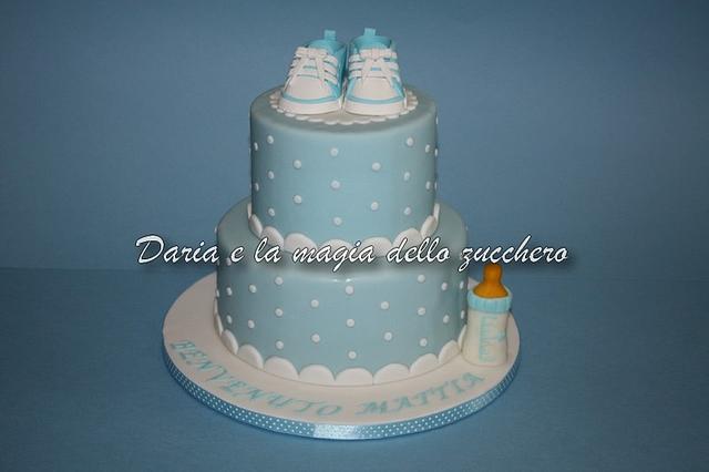 Baptism Cake Baby Boy Cake By Daria Albanese Cakesdecor