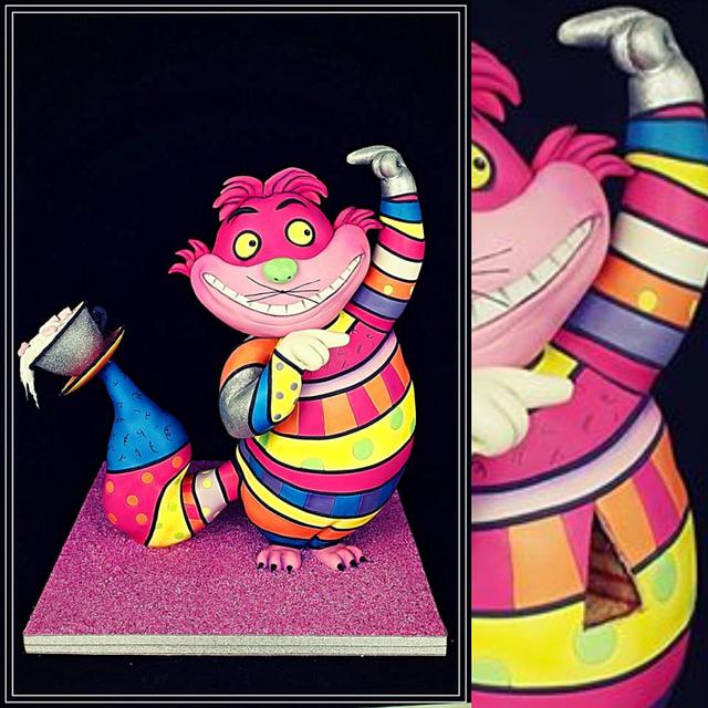 Carved cake cat Britto - Decorated Cake by Cindy Sauvage - CakesDecor