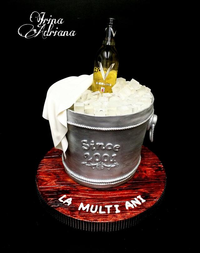 Wine Bucket Decorated Cake by IrinaAdriana CakesDecor