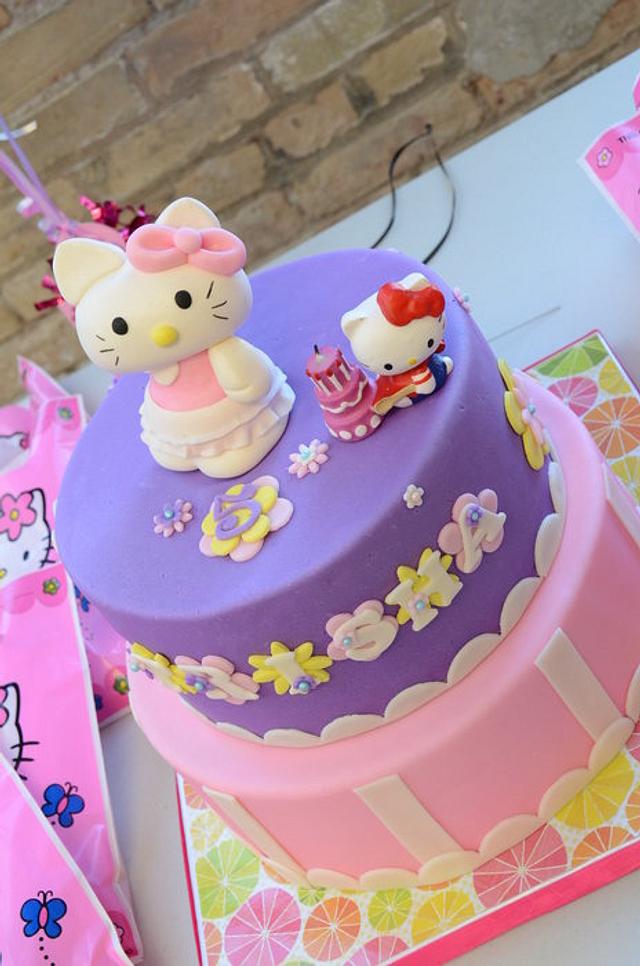 Hello Kitty Themed 5th Birthday Cake Cake By Mommyjan Cakesdecor