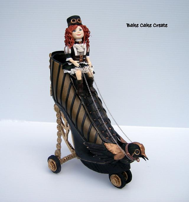 Evangeline's steampunk flying machine - Steam cakes collab