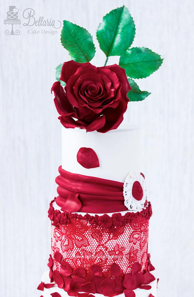 Valentine's wedding cake