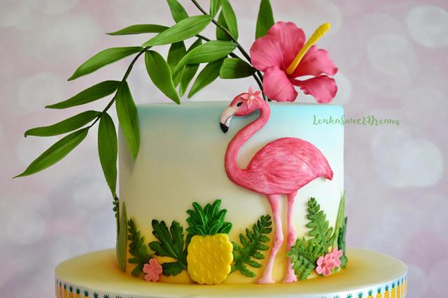 Tropical birthday cake. - Cake by LenkaSweetDreams - CakesDecor