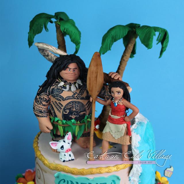 Oceania Maui E Vaiana Cake By Eliana Cardone Cakesdecor