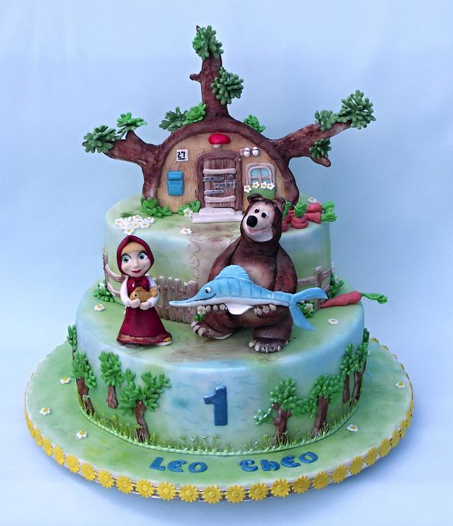 Masha and Misha Decorated Cake by Zuzana Bezakova CakesDecor