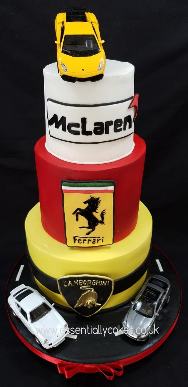 Sports cars - Cake by Essentially Cakes - CakesDecor