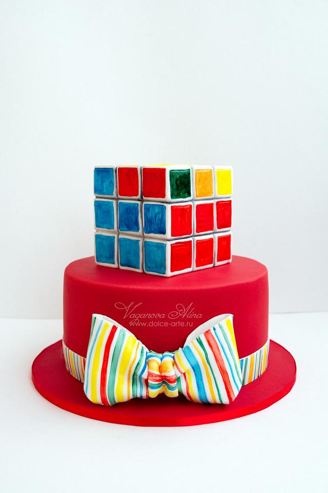 Rubik's cube cake