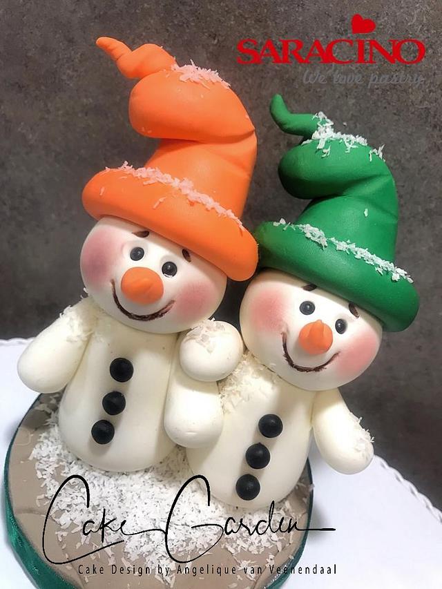 Snowmen - Cake by Cake Garden - CakesDecor