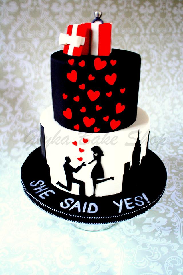 NYC Proposal Cake
