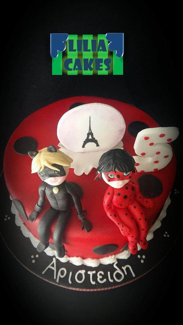 Miraculous And Cat Noir Cake By Liliacakes Cakesdecor