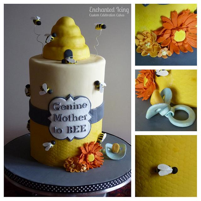 baby shower buzz buzz - Decorated Cake by Enchanted Icing - CakesDecor