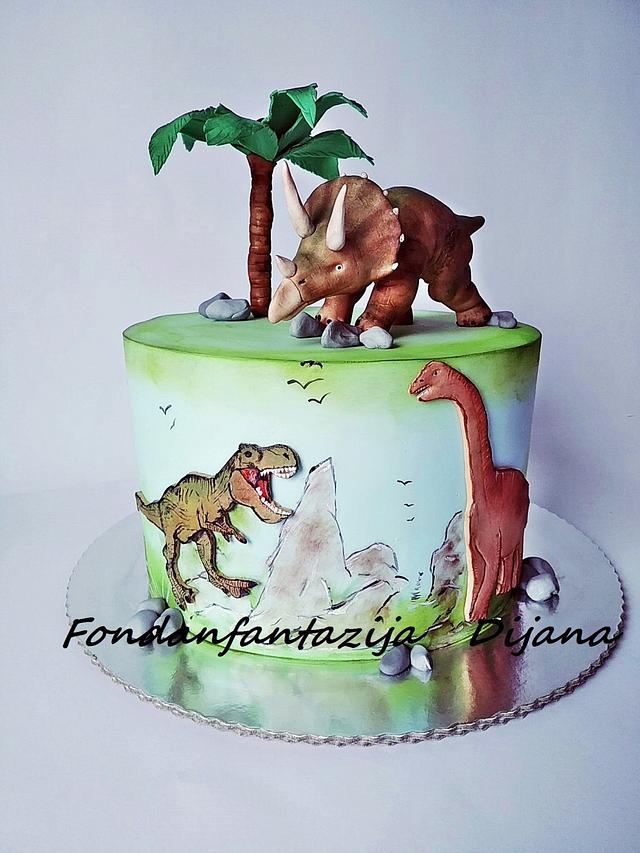 Dinosaurus Cake Cake By Fondantfantasy Cakesdecor