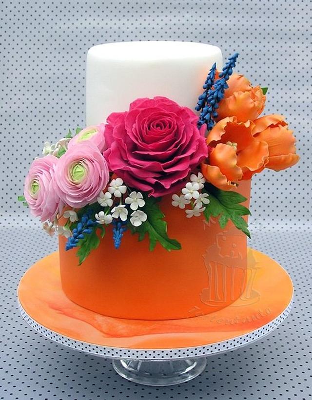 Orange cake cake by Monika CakesDecor