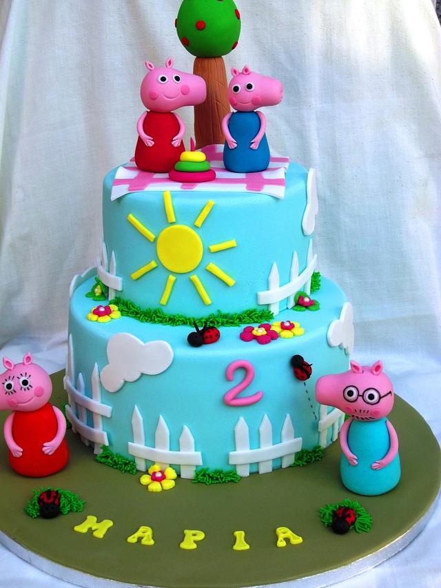 Pepa pig birthday cake - Decorated Cake by Mina's cakes - CakesDecor