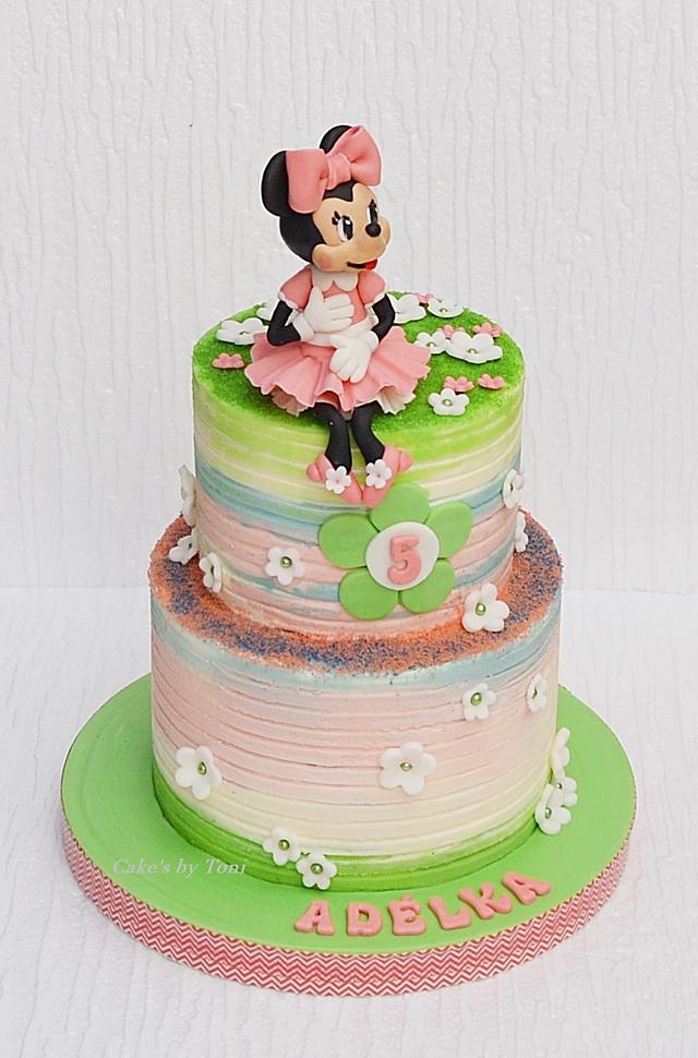 Minnie Mouse Cream Cake Cake By Cakes By Toni Cakesdecor