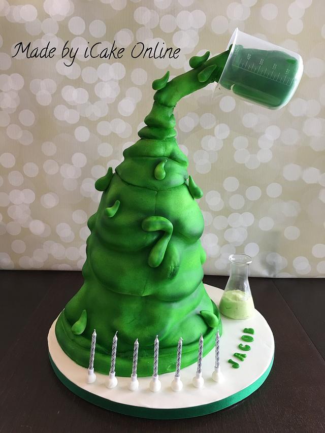 A Pile of Slime - Decorated Cake by iCake - CakesDecor