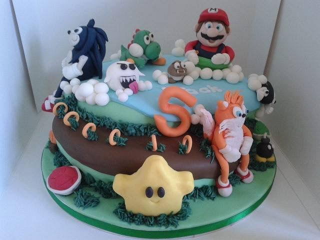 Mario And Sonic Cake Cake By Nicola Cakesdecor