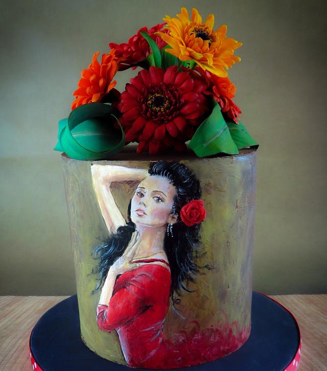 Spanish 40th Cake Decorated Cake by Calli Creations CakesDecor