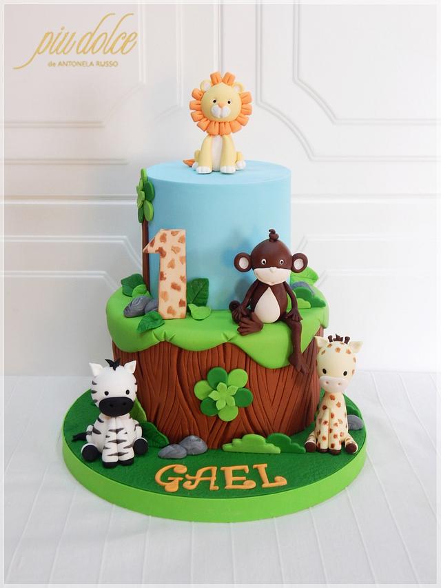 Cute jungle - Decorated Cake by Piu Dolce de Antonela - CakesDecor