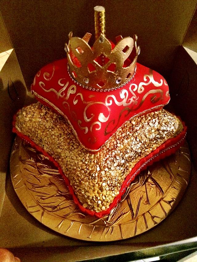 Sequined Pillow Cake cake by The Buttercreamery CakesDecor