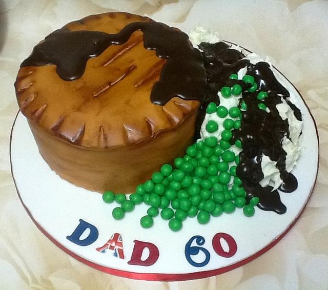 Pie and mash Decorated Cake by Allison Henry CakesDecor