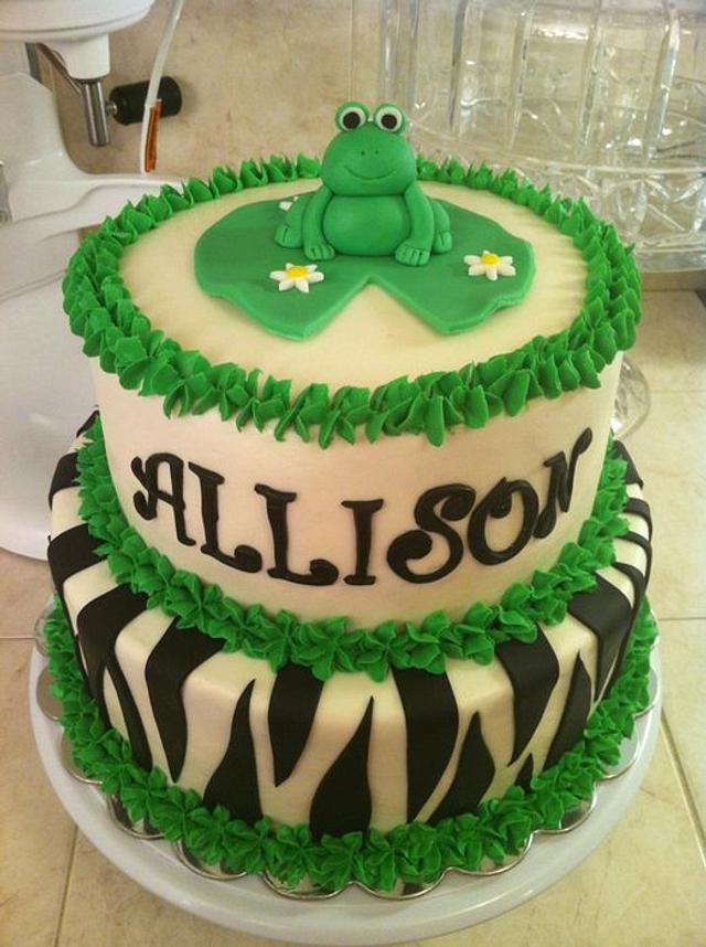 froggy cake - Decorated Cake by Christie's Custom - CakesDecor