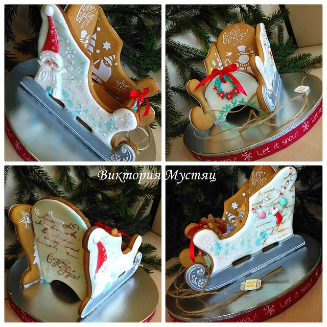 Santa's sleigh Gingerbread