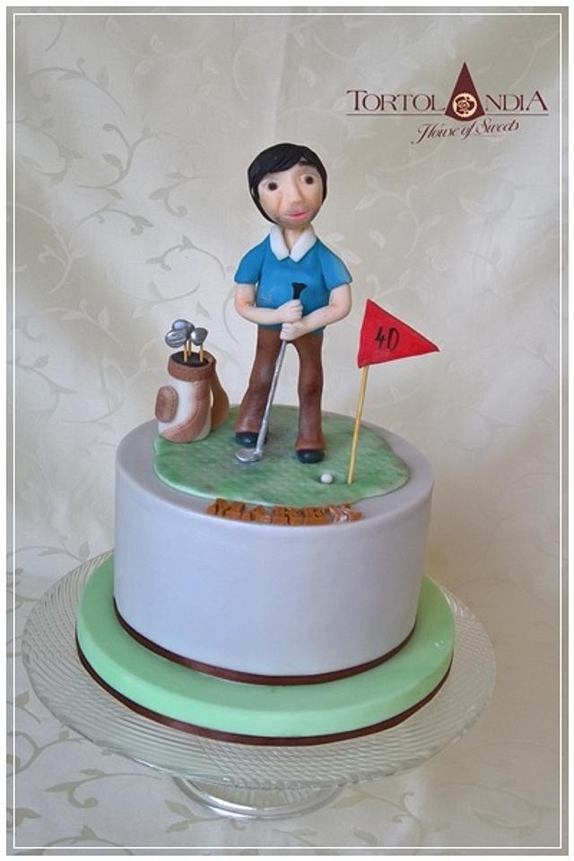 Golf cake - Decorated Cake by Tortolandia - CakesDecor