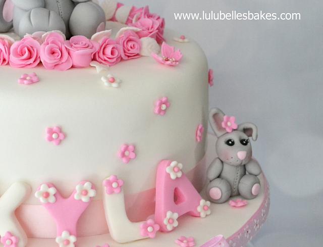 Bunny Baby Shower Cake Cake By Lulubelle S Bakes Cakesdecor