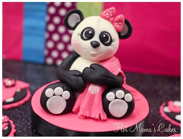 Pink Panda! - Decorated Cake by Hot Mama's Cakes - CakesDecor