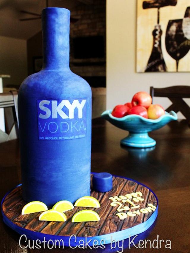 SKYY Vodka Bottle 21st Birthday - Cake by Kendra - CakesDecor