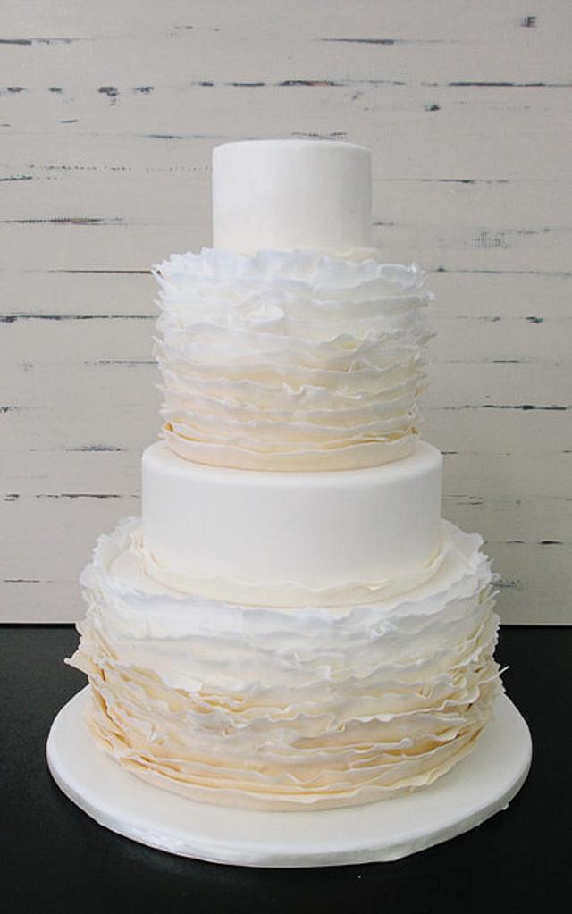 Ruffled Wedding Cakes Cake By Robyn Cakesdecor 
