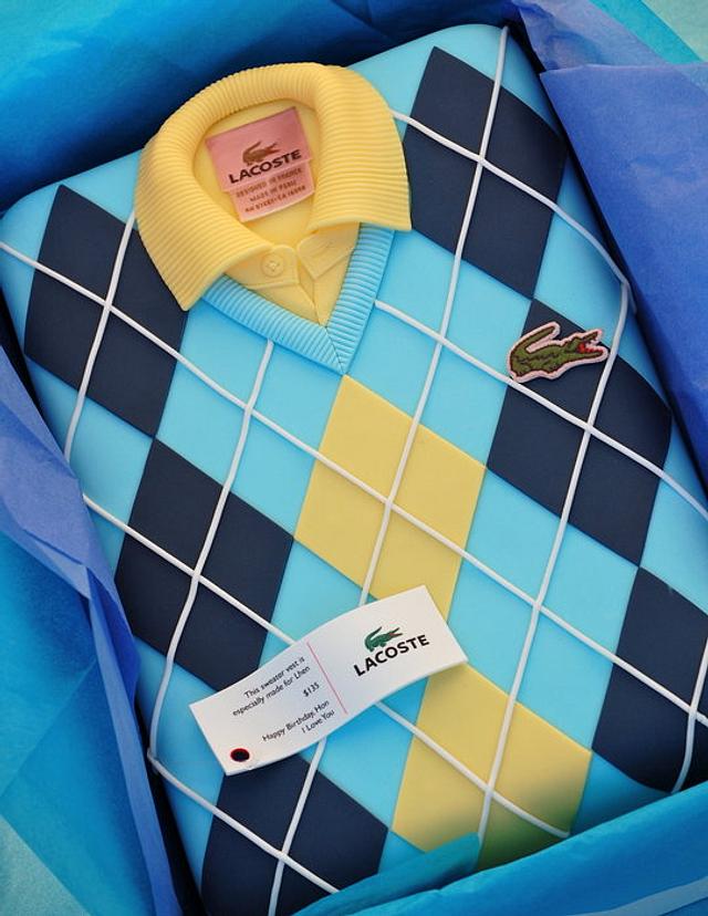 lacoste t shirt cake