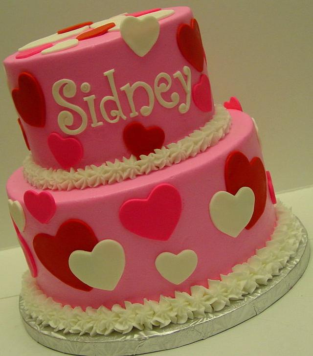 Happy 1st Birthday Valentine Cake By Stephanie Dill Cakesdecor