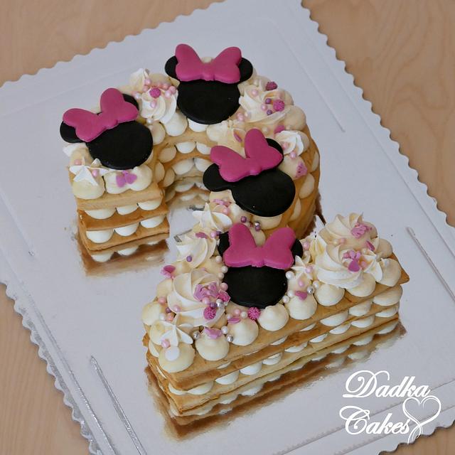 Minnie mouse number cake