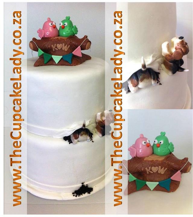 Beagle shop cake topper