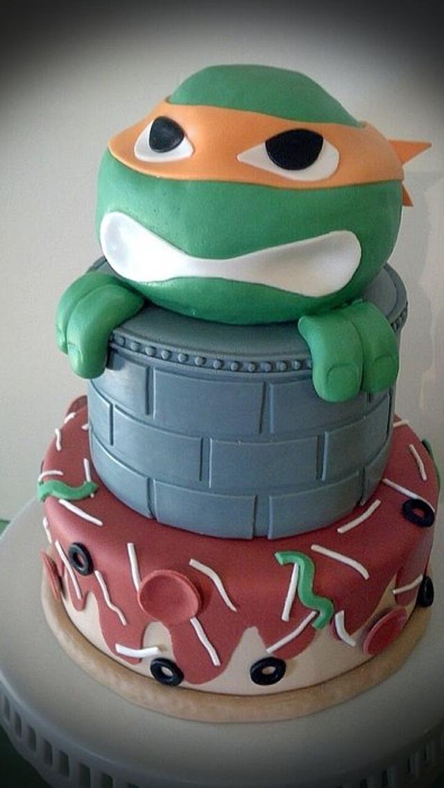 Fletcher's TMNT Cake - Decorated Cake by Bethany Whitford - CakesDecor