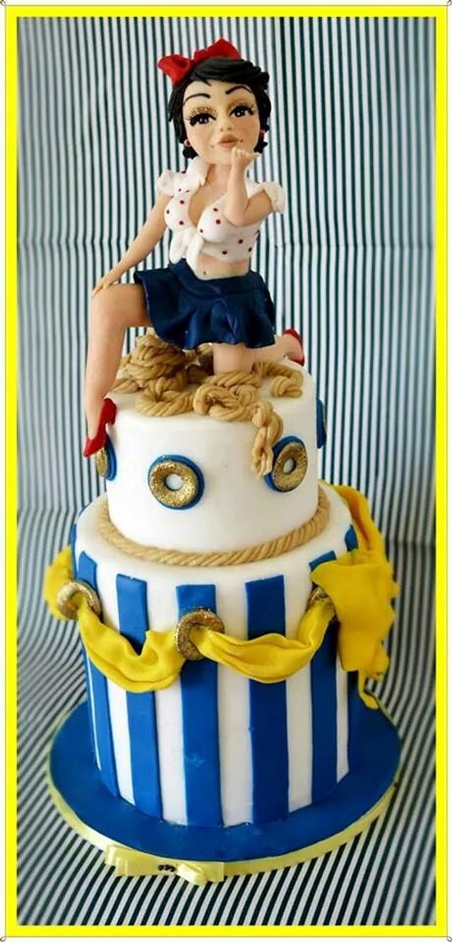 Pin Up Cake Decorated Cake By Creativity Clara Cakesdecor 