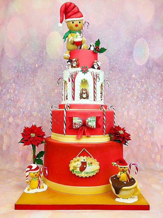 Christmas cake by Madl créations Decorated Cake by CakesDecor