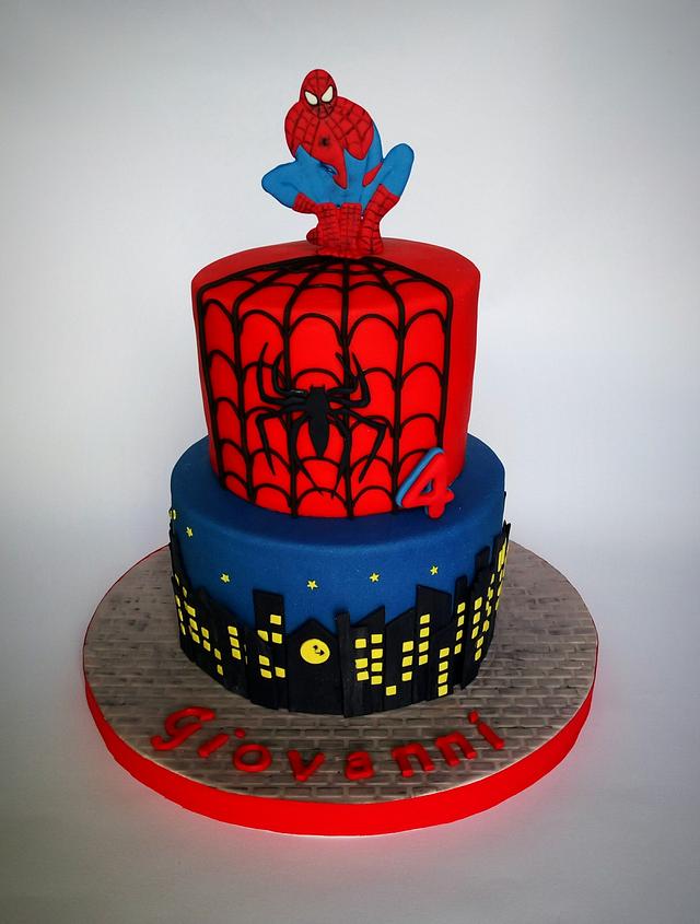 spiderman cake - Decorated Cake by Mariana Frascella - CakesDecor