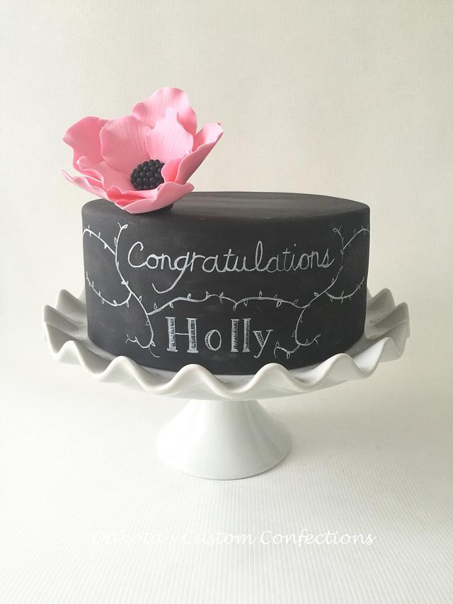 Chalkboard cake Decorated Cake by Dakota's Custom CakesDecor