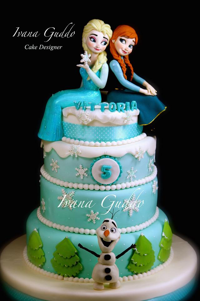 Frozen Elsa Anna Cake Cake By Ivana Guddo Cakesdecor 