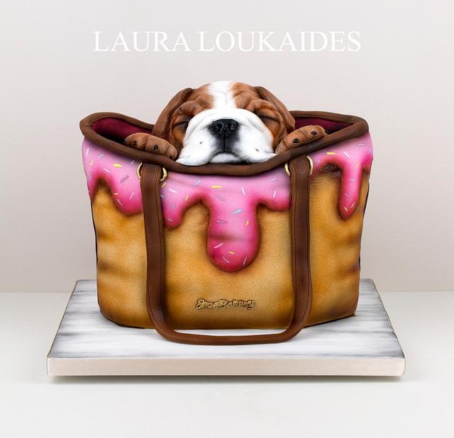 Shoe Bakery Bulldog Puppy Cake