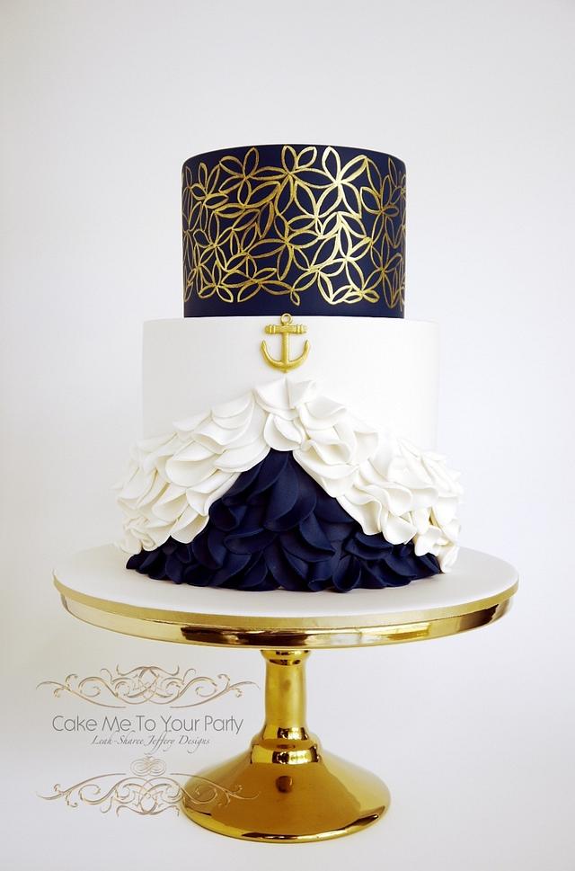 Nautical Engagement/Wedding Cake