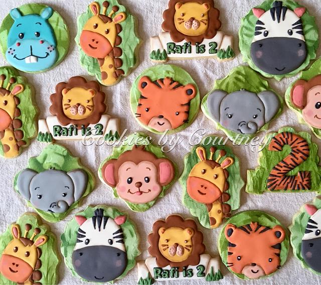 Jungle Theme Birthday Cookies Cookie By CakesDecor   Pzmgkhlfgybgusjococ2 